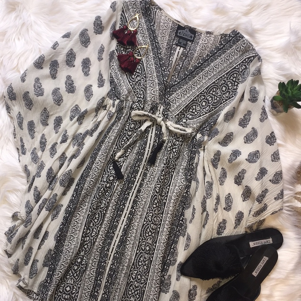 Boho Butterfly Sleeve Dress